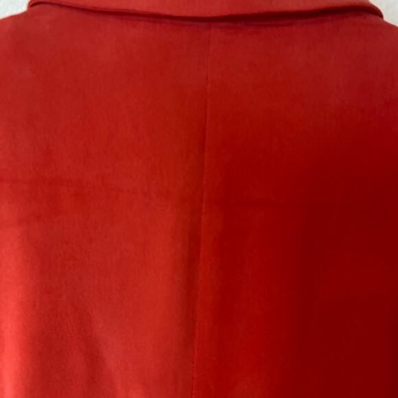 Travis Ayer's Vintage Red 100% Silk Button Down Blouse Size 8 - Picture 5 of 9